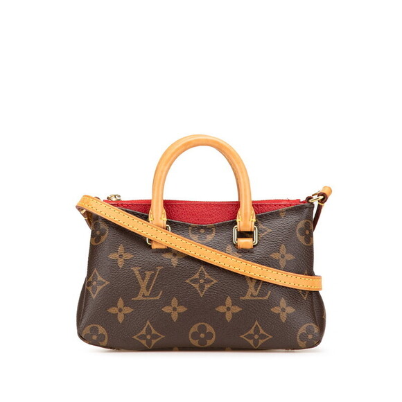 Louis Vuitton Handbags - Louis Vuitton Monogram Pallas Handbag Shoulder Bag Brown Cerise Red